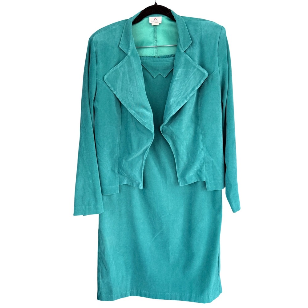 A5 Vintage 1980s Women's Two Piece‎ Skirt Suit Power Blazer & Pencil Skirt Set